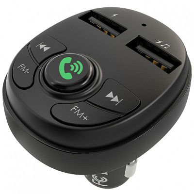 Modulator FM Bluetooth Borofone BC26 Music Joy, Mp3 Player, Buton de apel, 2x USB, Negru foto