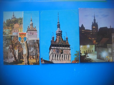 HOPCT LOT 3666 - 3 CARTI POSTALE-SIGHISOARA - JUD MURES-CIRCULATE foto