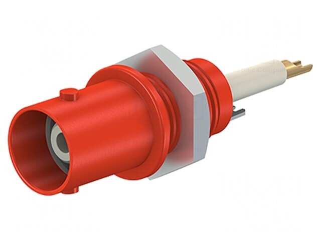 Conector BNC Soclu Roșu cu Șurub pe Panou