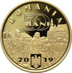 50 bani 2019 proof - Regele Ferdinand 1, ultima moneda foto