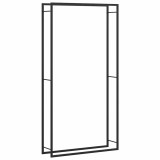 Cumpara ieftin Suport pentru lemne de foc, negru mat, 110x28x214 cm, otel