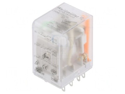 Releu Electromagnetic DPDT 24VDC 10A cu Soclu foto