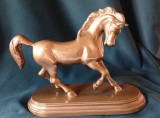 Cal &icirc;n galop statuetă ronde-bosse din bronz