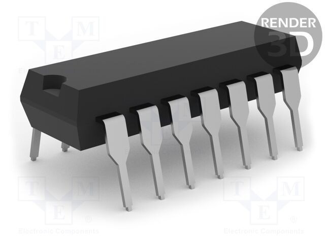 Comparator low-power Cmp 4 3&divide;16V THT DIP14 1nA Texas Instruments