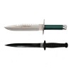 Set doua Cutite de vanatoare , Tactical Knife, DEPOX&reg;, otel inoxidabil, verde, 35 cm