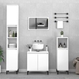 VidaXL Set mobilier de baie, 3 piese, alb, lemn compozit