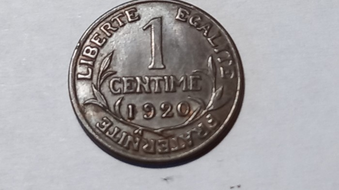 MONEDA FRANTA 1 CENTIMES 1920