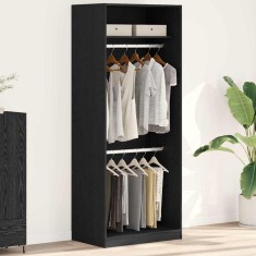 vidaXL Dulap cu raft Stejar negru 80 x 50 x 200 cm Lemn compozit