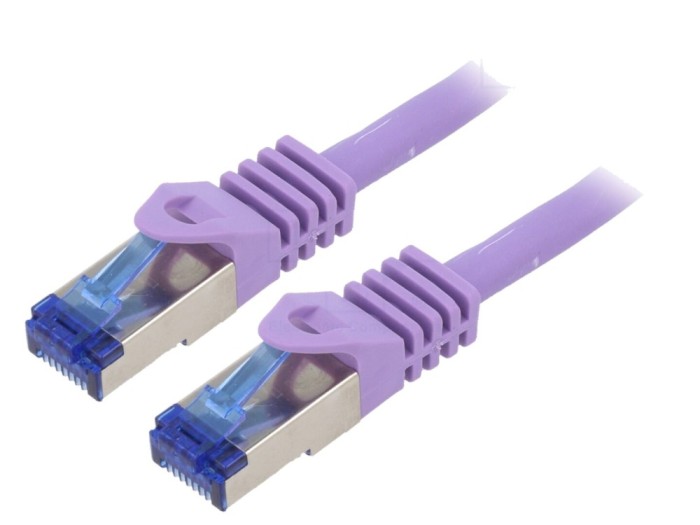 Cablu Patch S/FTP Cat6a Cu LSZH Violet 1,5m