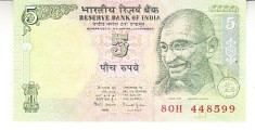 B11 19 - Bancnota foarte veche - India - 5 rupii - 1997