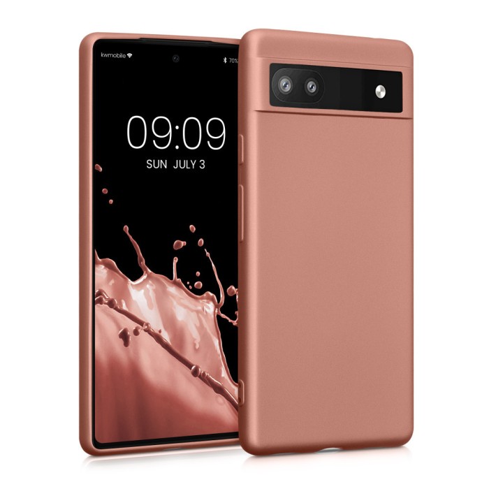 Husa Kwmobile pentru Google Pixel 6a, Silicon, Roz, 57960.211