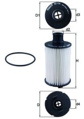MAHLE OX 774D Filtru ulei