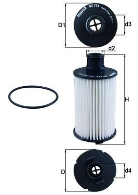 MAHLE OX 774D Filtru ulei