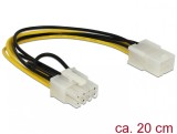 Cablu alimentare PCI Express 6 pini la 8 pini M-T, Delock 83775