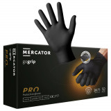 Manusi Nitril Mercator GoGrip, Negre, 50 buc, L