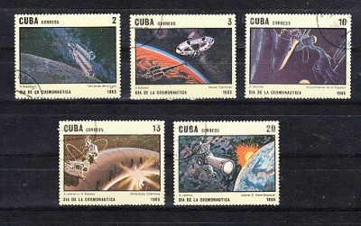 A12 S3 8 - Timbre foarte vechi - Cuba - cosmos - statii spatiale foto