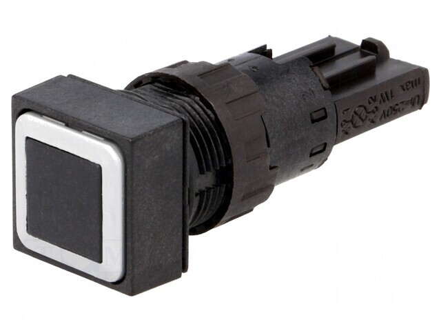 Comutator apăsare 16mm negru Q18D-SW