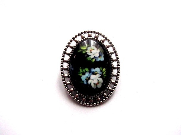 brosa sticla cu model floral 45638