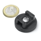 Magnet neodim cauciucat &Oslash;31 mm, pentru fixare cablu, tub
