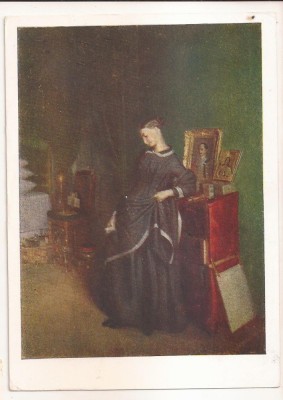 FA87 -Carte Postala- RUSIA - State Tretyakov Gallery, P.A. Fedotov - Widow, necirculata foto
