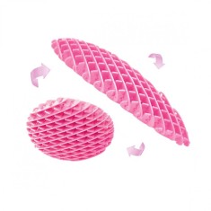 Jucarie worm fidget de decompresie, flippy, anti stres, dimensiune compacta 10 cm, dimensiune extinsa 24.5 cm, roz