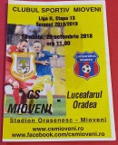 Program meci fotbal CS MIOVENI - &quot;LUCEAFARUL&quot; ORADEA (20.10.2018)