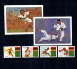 Zambia 1988 - Jocurile Olimpice, sport, serie si colite neuzate