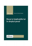 Riscul și implicațiile lui &icirc;n dreptul penal - Paperback brosat - Bianca-Codruța Popeți - Hamangiu