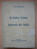 I. PETROVICI - AL DOILEA VOLUM DE IMPRESII DIN ITALIA - 1938