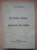 I. PETROVICI - AL DOILEA VOLUM DE IMPRESII DIN ITALIA - 1938