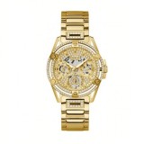Guess GW0464L2, Ceas de Damă cronograf cu Auriu Brățară Metalică