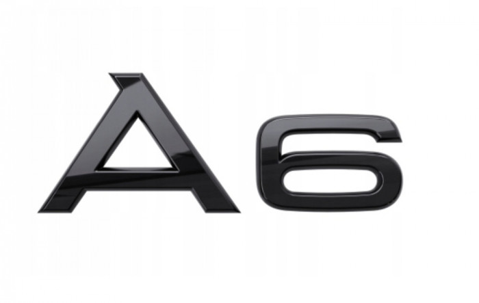 Emblemă A6 Emblemă Logo-ul Audi A6 Negru REAR SPORT