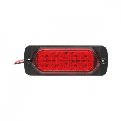 Lampa laterala stroboscopica led rosie 115mm 12-24V FR1278R Breckner Germany foto