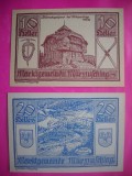 HOPCT BANCNOTA NOTGELD NR 66 - MURZZUSCHLAG - SET 2 BUC -10 SI 20 HELLER 1920 -AUSTRIA-UNC