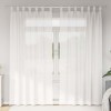 VidaXL Perdele Voile cu Bucle 2 buc Alb 140x225 cm 4102333