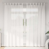 VidaXL Perdele Voile cu Bucle 2 buc Alb 140x245 cm