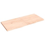 Blat de masă, 140x60x(2-4) cm, lemn masiv de stejar netratat