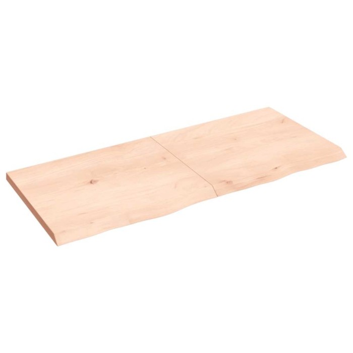 Blat de masă, 140x60x(2-4) cm, lemn masiv de stejar netratat