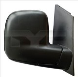Oglinda exterioara stanga TYC VW Caddy III 2K Caddy IV Alltrack 202020, reglaj manual, sticla asferica, carcasa neagra, omologare ECE, compatibil OE