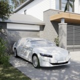 vidaXL Husă auto parțială, cu c&acirc;rlige, argintiu, XL 4008935