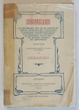 SOBORNICARIU - CE CUPRINDE TOT CE SE CANTA DE CEATA SFINTILOR SLUJITORI de GERASIMU , 1915 , COTOR LIPIT CU SCOCI