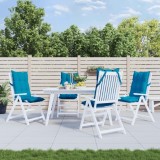 vidaXL Perne de scaun cu spătar &icirc;nalt, 4 buc, bleu, țesătură Oxford 377615