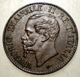 E.012 ITALIA VITTORIO EMANUELE II 1 CENTESIMO 1867 M XF