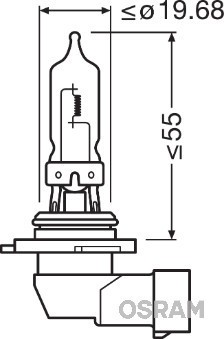 BEC 12V HB3 60 W ORIGINAL OSRAM foto