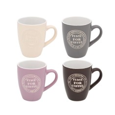 Set 4 cani, 350 ml, Time for Coffe, Ceramica, ATU-088833 foto