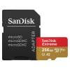 SanDisk - Memory Card Extreme (SDSQXAV-256G-GN6MA) - Micro SDXC with Adapter, 256GB, Class 10, Read 190MB/s, U3, V30 - Red