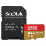 SanDisk - Memory Card Extreme (SDSQXAV-256G-GN6MA) - Micro SDXC with Adapter, 256GB, Class 10, Read 190MB/s, U3, V30 - Red