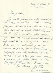 A3802N Caius Brediceanu, scrisoare olografă, 1944 foto