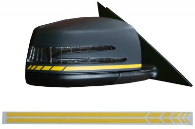 Stickere Oglinzi Laterale Galben Mat MERCEDES Coupe C238 A B C E S Class CLA GLA CLS GLK W246 W204 W176 W117 W212 W207 W218 X156 X204 W221 Performance foto
