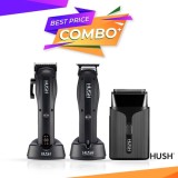 Cumpara ieftin Set HUSH - Masina de tuns C2 + Masina de contur T2 + Masina de ras V2